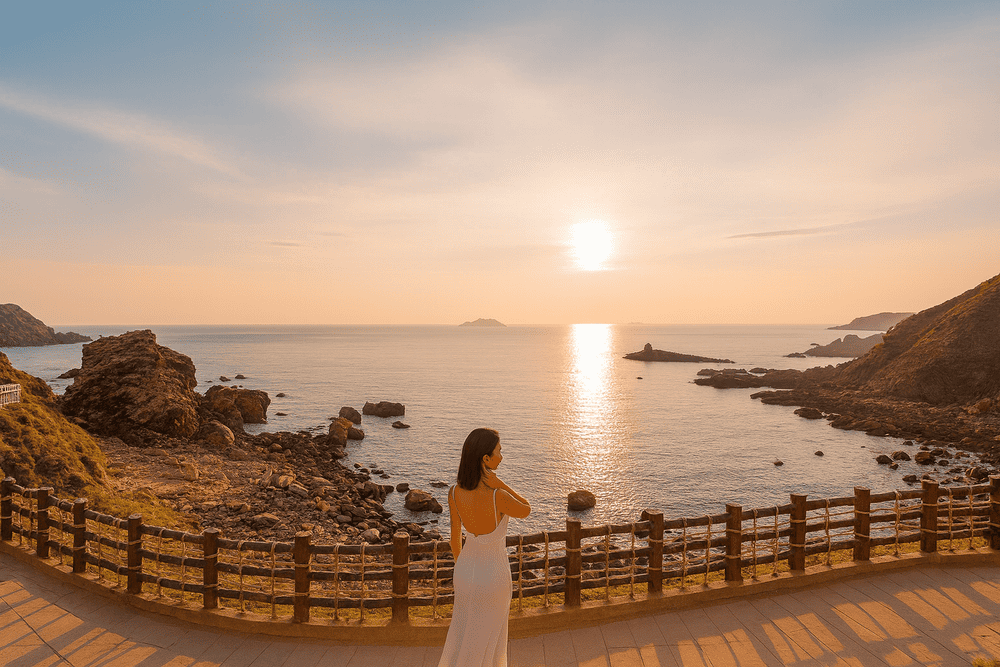 Ngắm hoàng hôn cực chill tại Eo Gió Quy Nhơn (Nguồn: Internet).